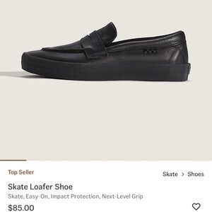 Vans Black Skate Loafers